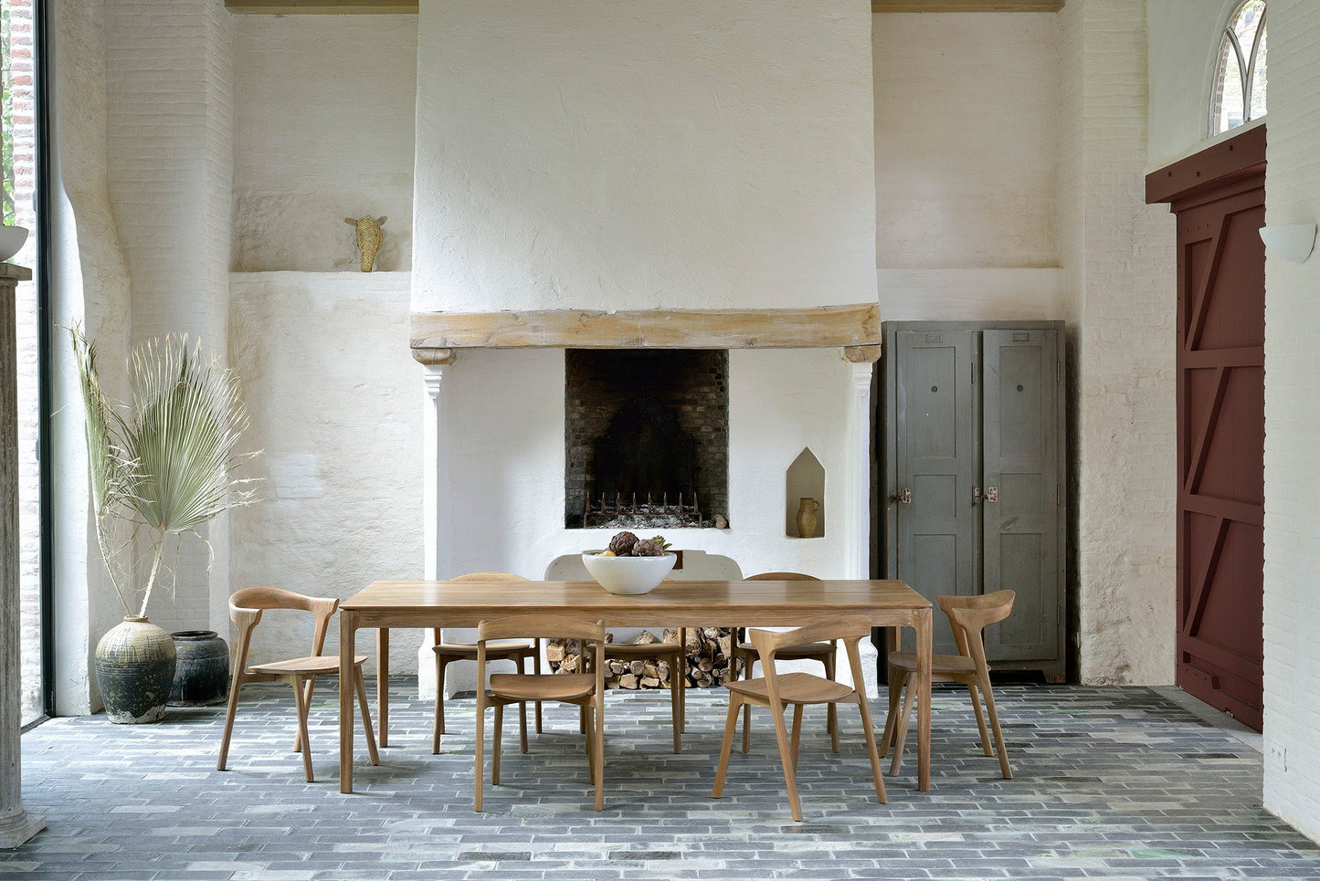 95" Natural Teak Bok Dining Table