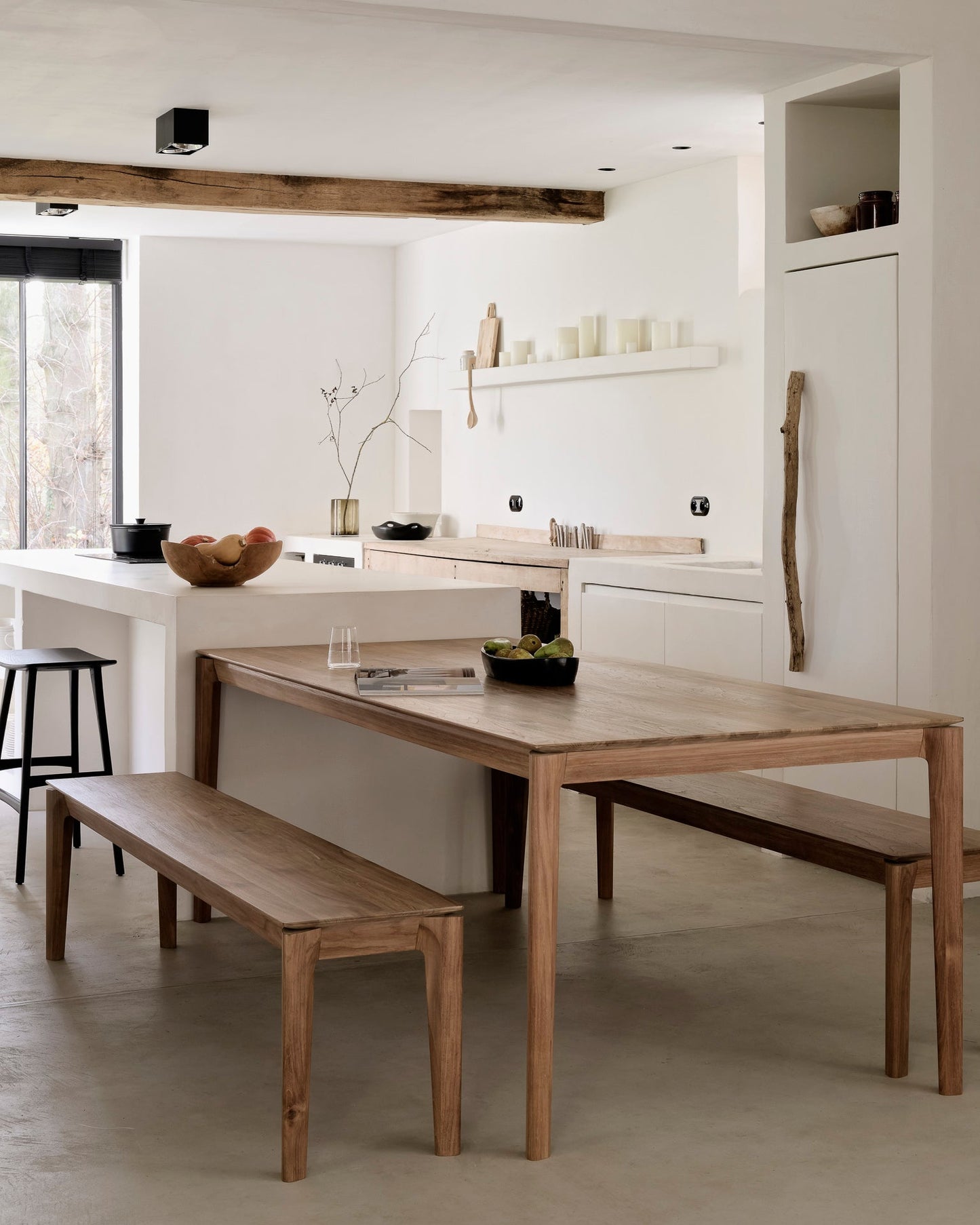 95" Natural Teak Bok Dining Table