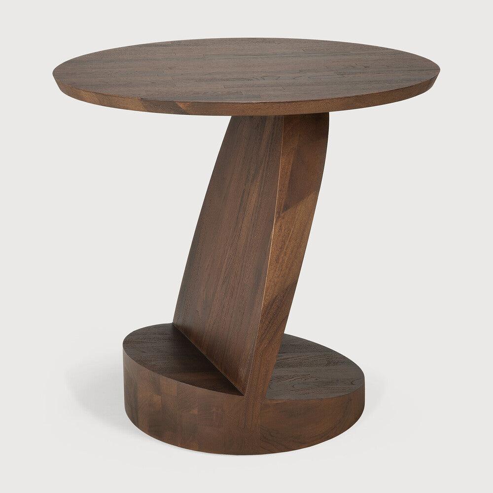 Brown Oblic Side Table