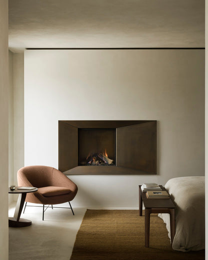 Brown Oblic Side Table