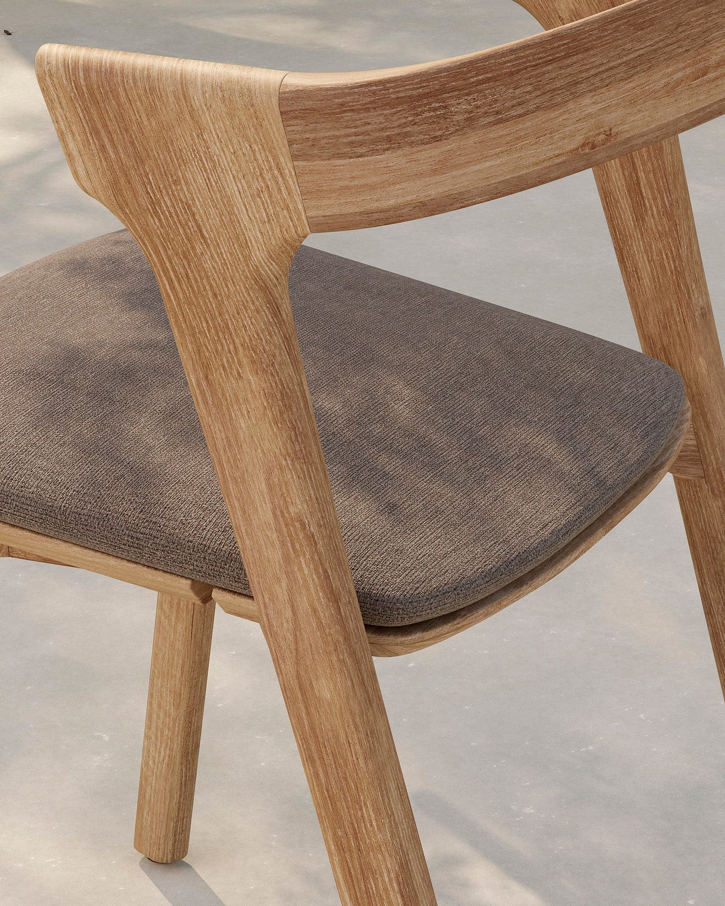 Mocha Cushion Bok Outdoor Dining Chair