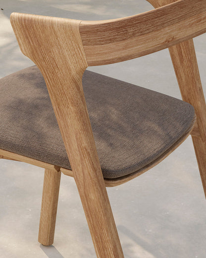 Mocha Cushion Bok Outdoor Dining Chair