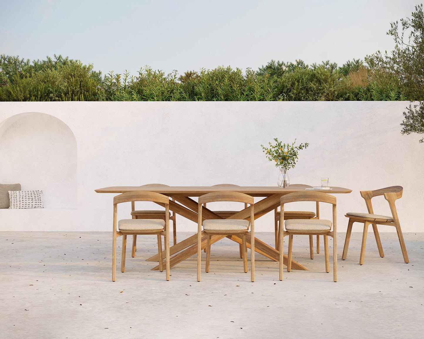 Natural Cushion Bok Outdoor Dining Chair