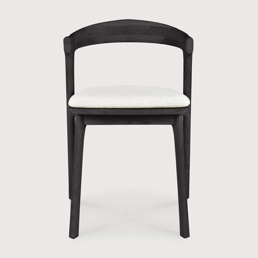 Off White Cushion Teak Black Bok Outdoor Dining Chair