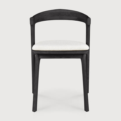 Off White Cushion Teak Black Bok Outdoor Dining Chair