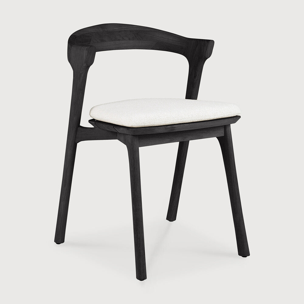 Off White Cushion Teak Black Bok Outdoor Dining Chair