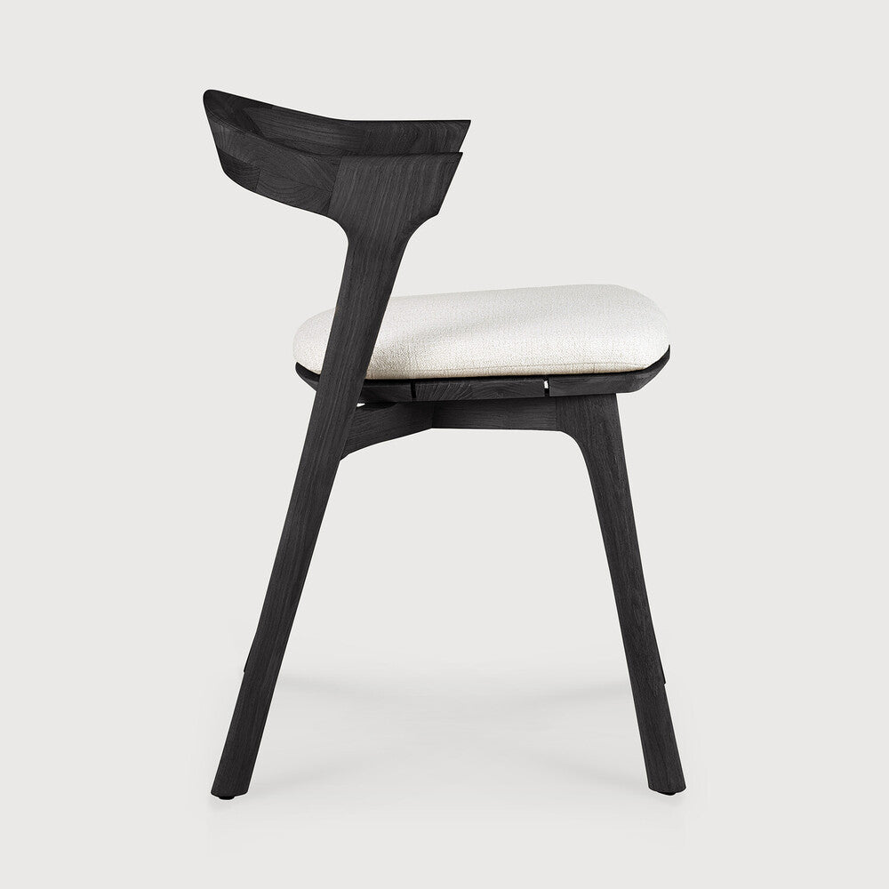 Off White Cushion Teak Black Bok Outdoor Dining Chair