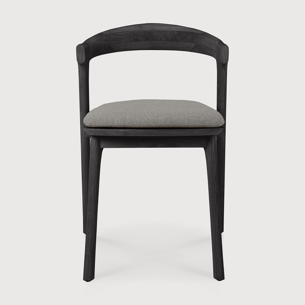 Mocha Cushion Teak Black Bok Outdoor Dining Chair
