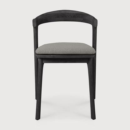 Mocha Cushion Teak Black Bok Outdoor Dining Chair