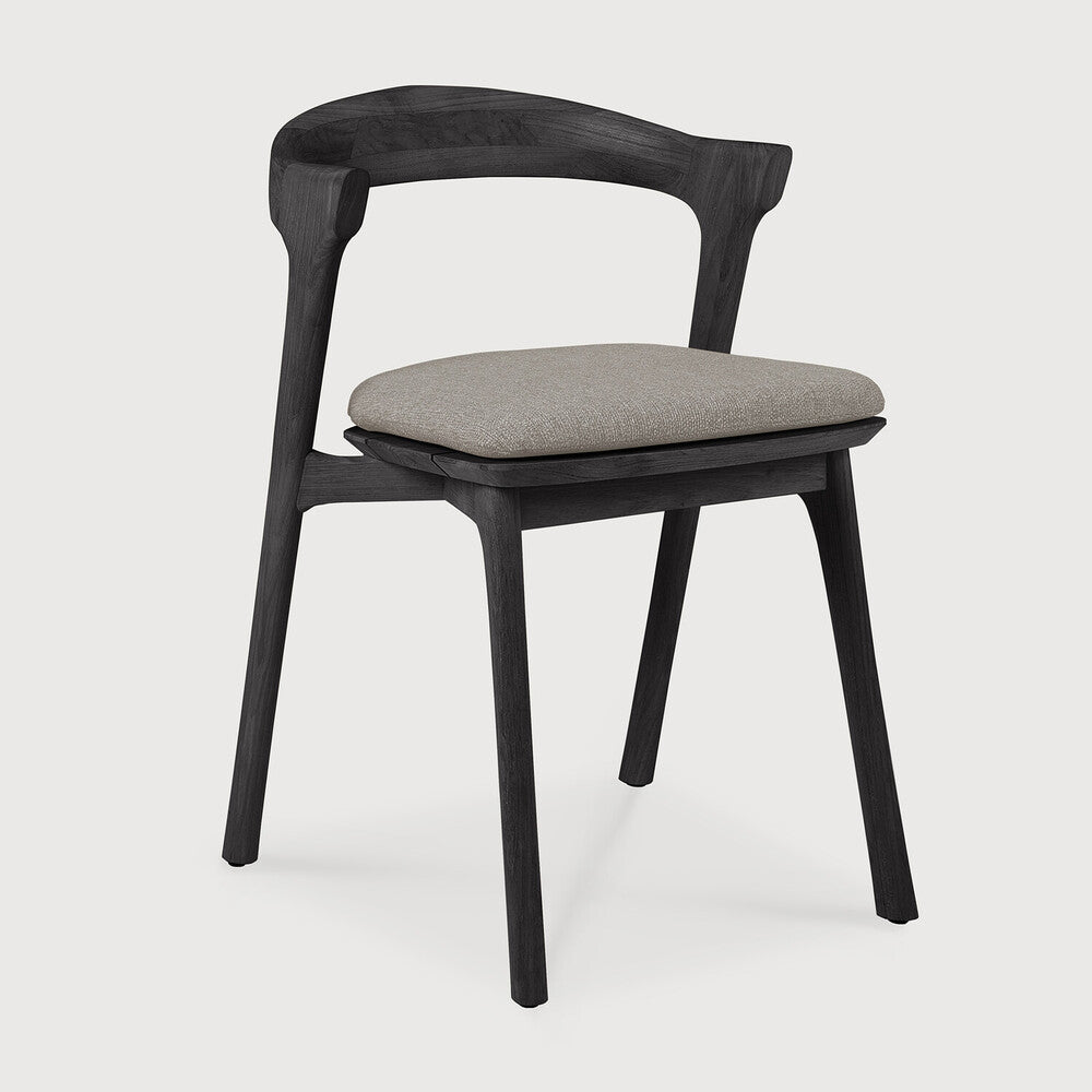 Mocha Cushion Teak Black Bok Outdoor Dining Chair