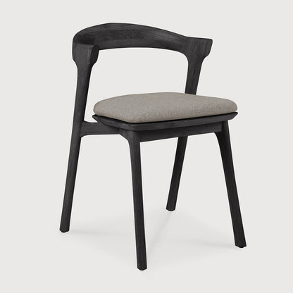 Mocha Cushion Teak Black Bok Outdoor Dining Chair