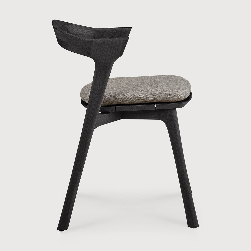 Mocha Cushion Teak Black Bok Outdoor Dining Chair