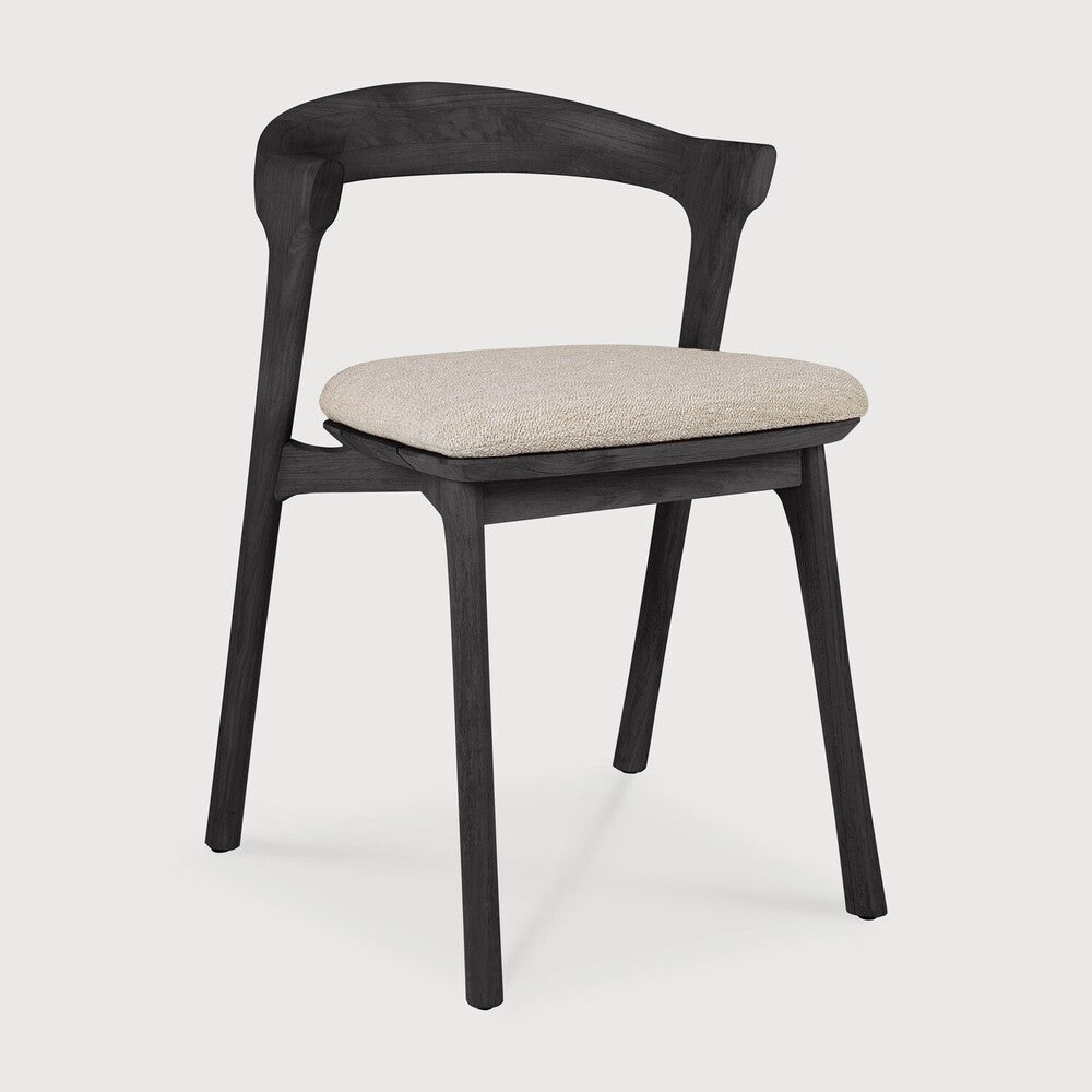 Natural Cushion Teak Black Bok Outdoor Dining Chair