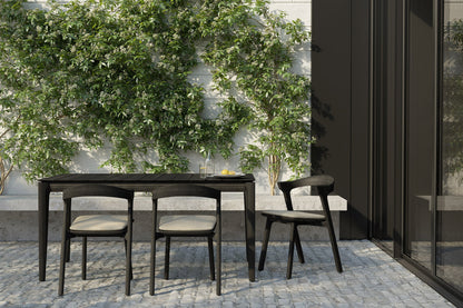 Natural Cushion Teak Black Bok Outdoor Dining Chair