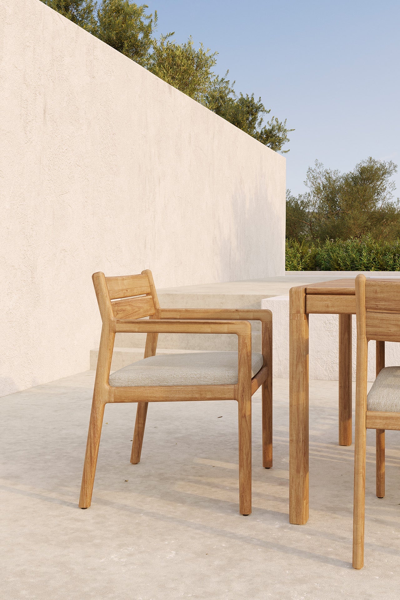 Natural Cushion Jack Outdoor Dining Chair