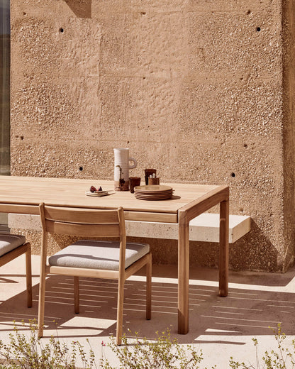 No Armrest Off White Jack Outdoor Dining Chair
