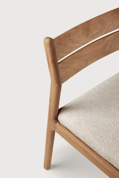 No Armrest Natural Jack Outdoor Dining Chair