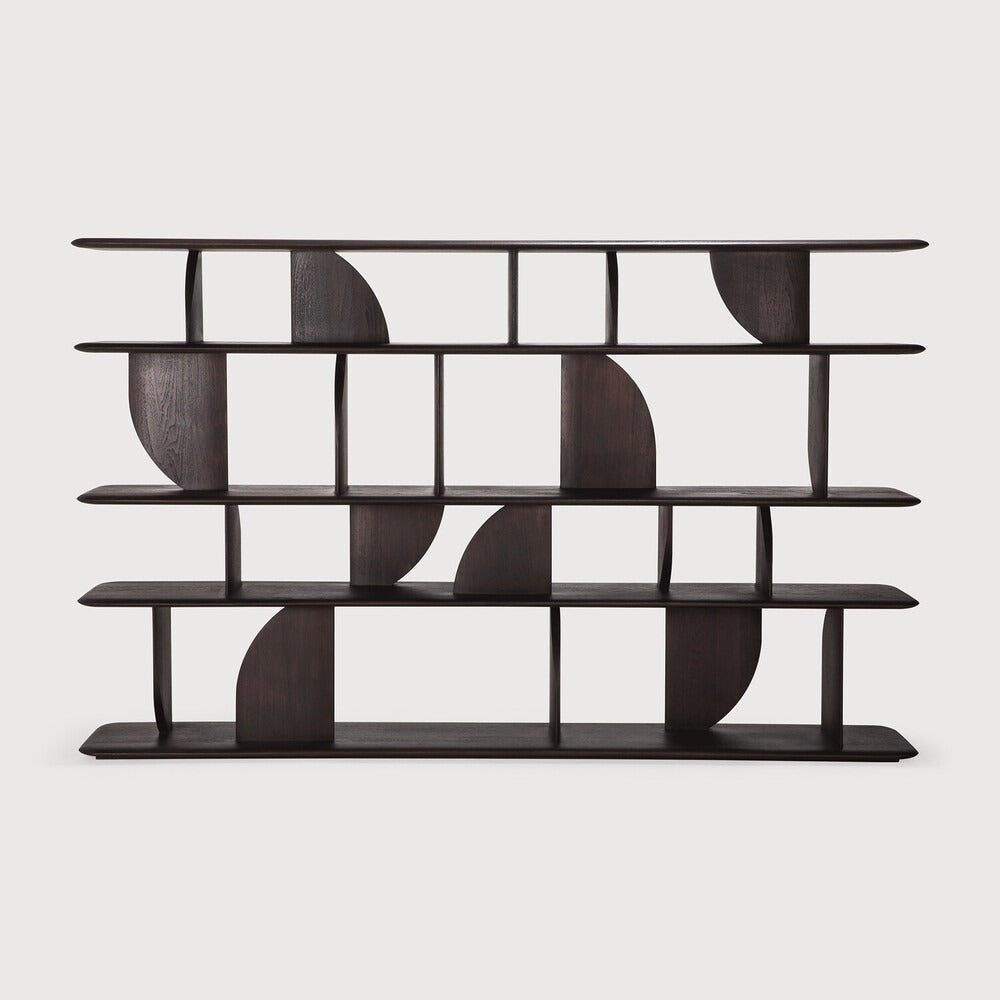 Brown Geometric Sofa Console