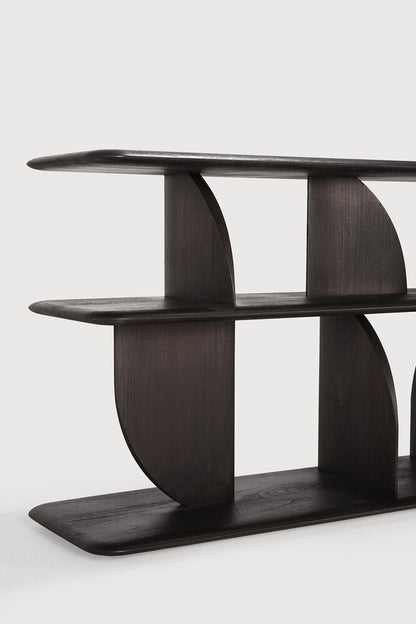 Brown Geometric Sofa Console