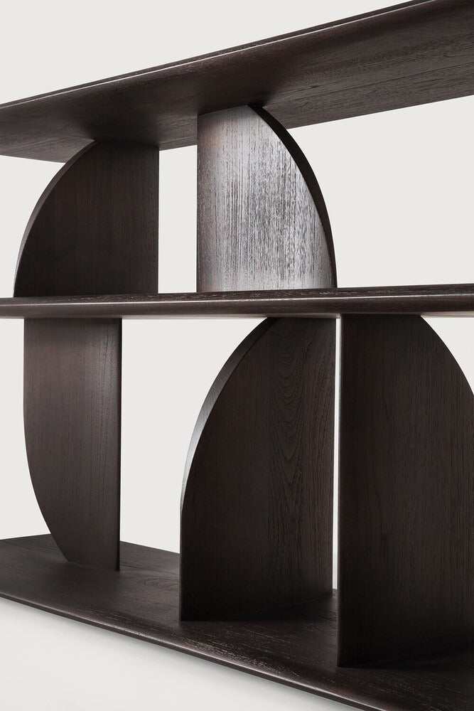 Brown Geometric Sofa Console