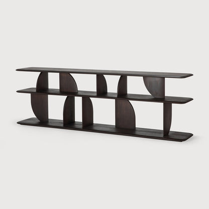 Brown Geometric Sofa Console