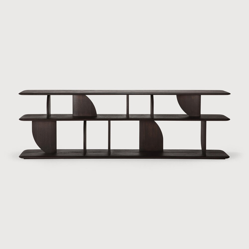 Brown Geometric Sofa Console