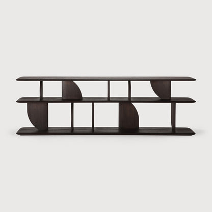 Brown Geometric Sofa Console