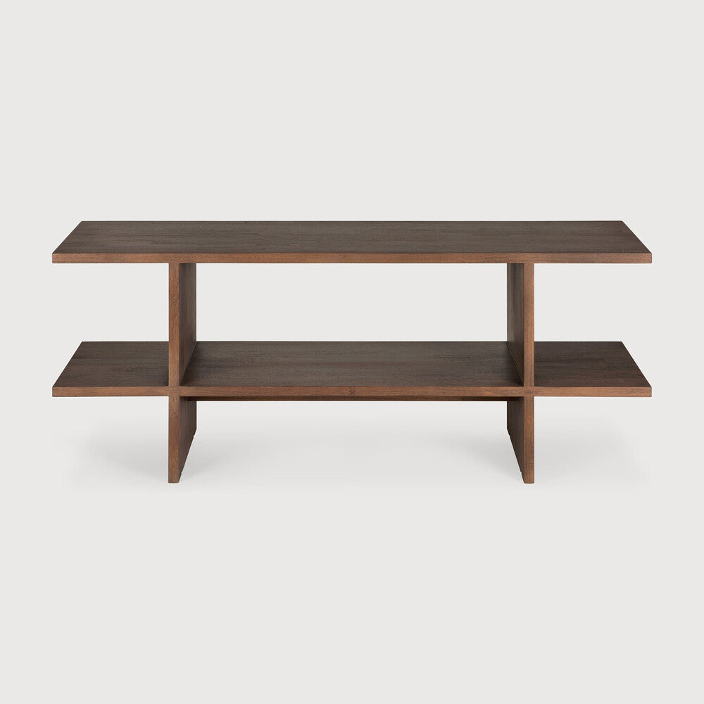 Teak Brown Kabuki Side Table