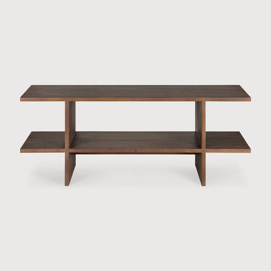 Teak Brown Kabuki Side Table
