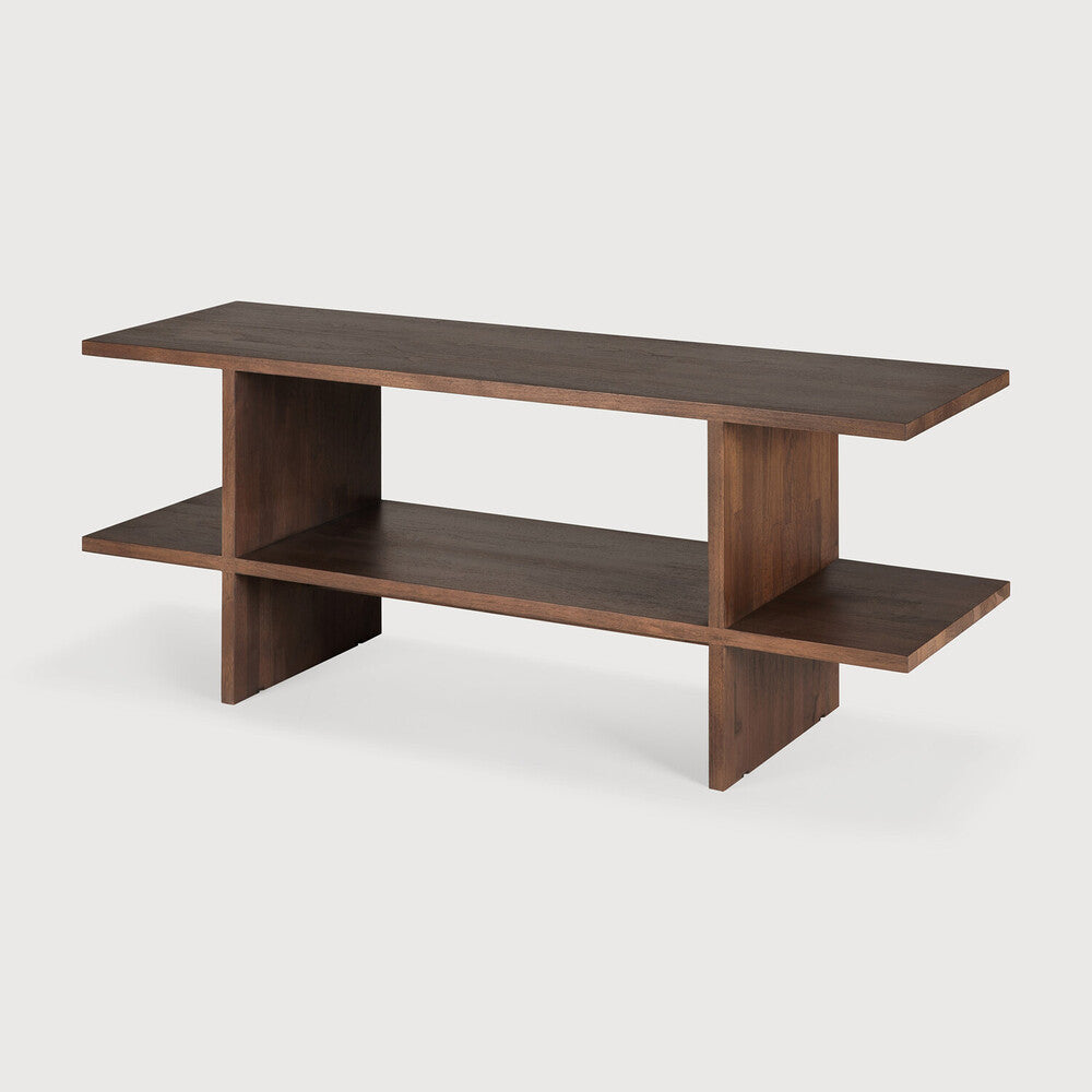 Teak Brown Kabuki Side Table