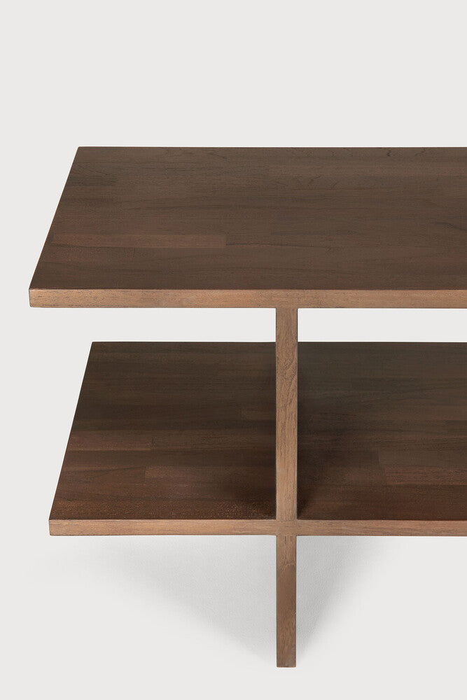 Teak Brown Kabuki Side Table