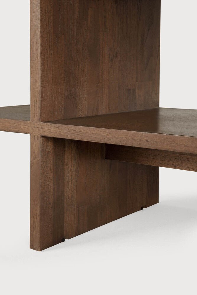 Teak Brown Kabuki Side Table