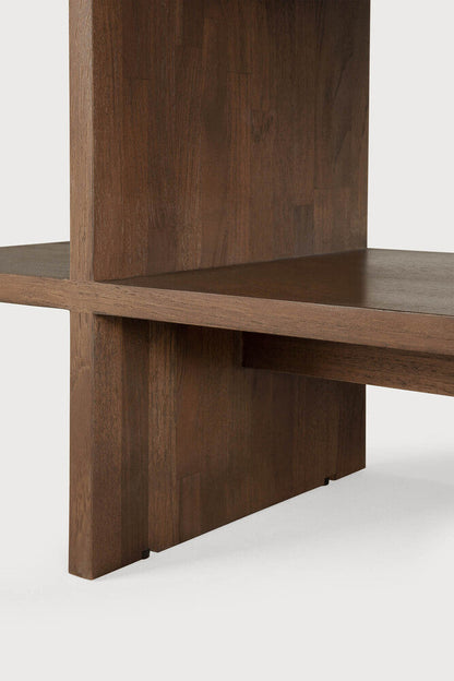 Teak Brown Kabuki Side Table