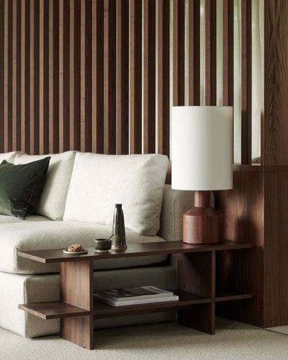 Teak Brown Kabuki Side Table
