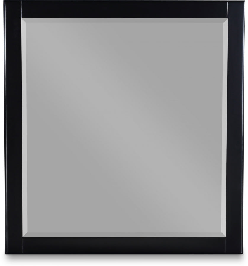 Zayne Wood Veneer Framed Mirror - Black