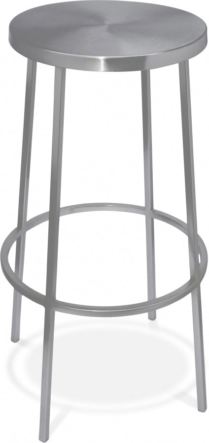 Tyson Iron Bar Stool - Silver
