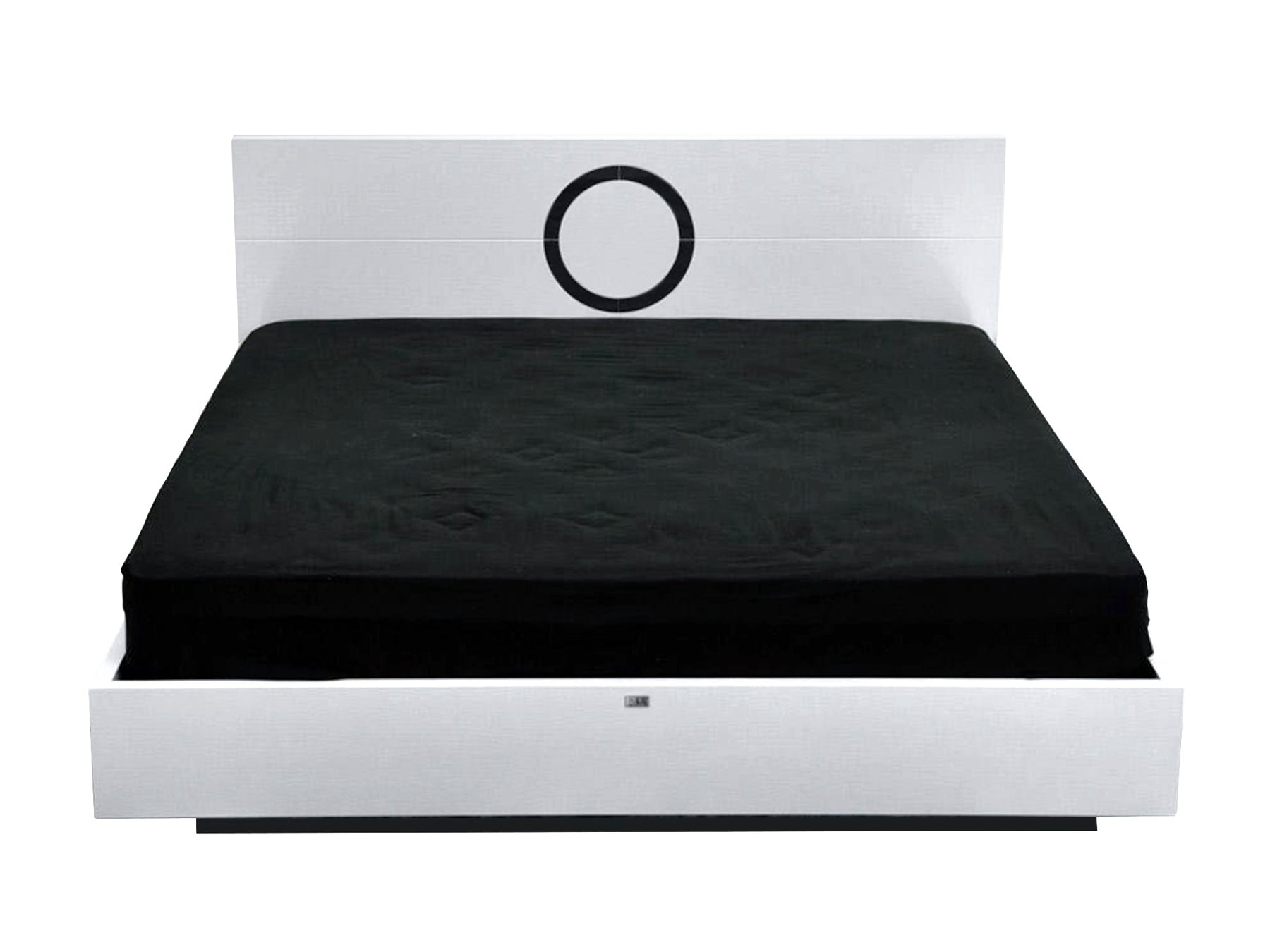 Ovidius - Modern White Crocodile Lacquer Bed