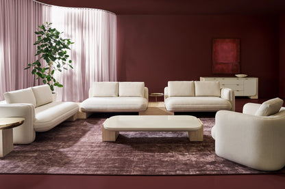 Overlap Laf Loveseat Ecru