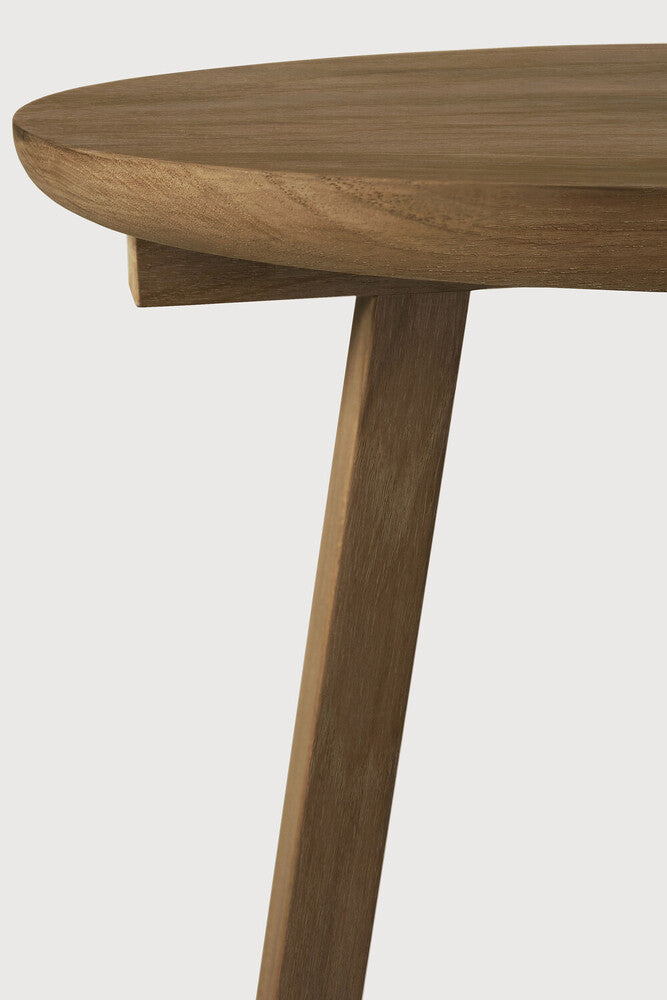 Natural Teak Tripod Side Table