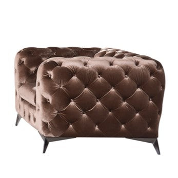Delilah Modern Brown Fabric Chair