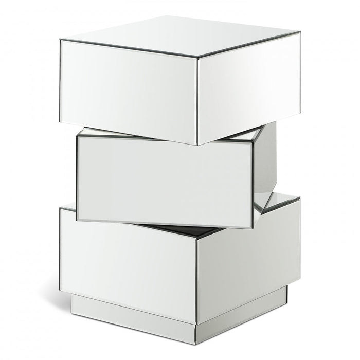 Haven Mirrored End / Side Table - Mirrored