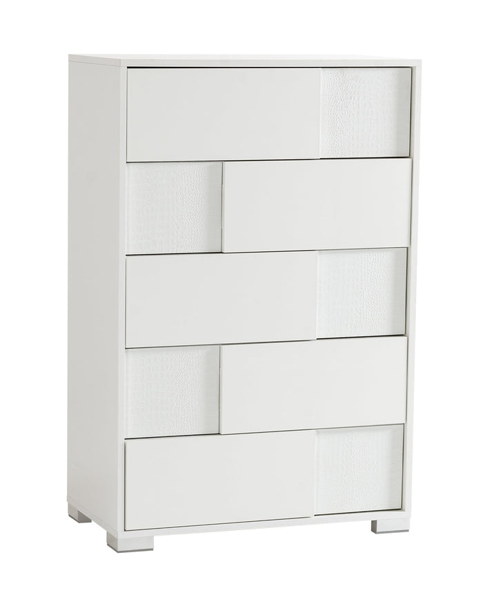 Monza Italian Modern White Chest