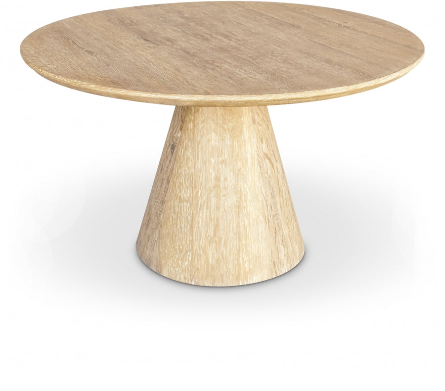 Linette 52" Oak Wood Dining Table - White