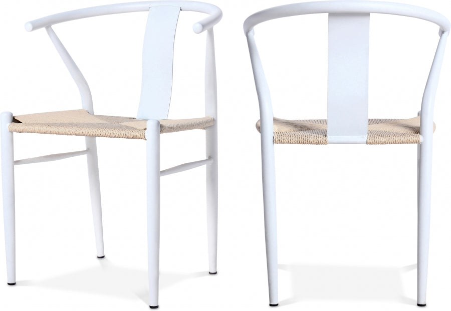 Beck Hand Woven Rope Dining Chair - White