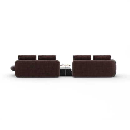 Overlap Right Bumper Sectional Dk Taupe