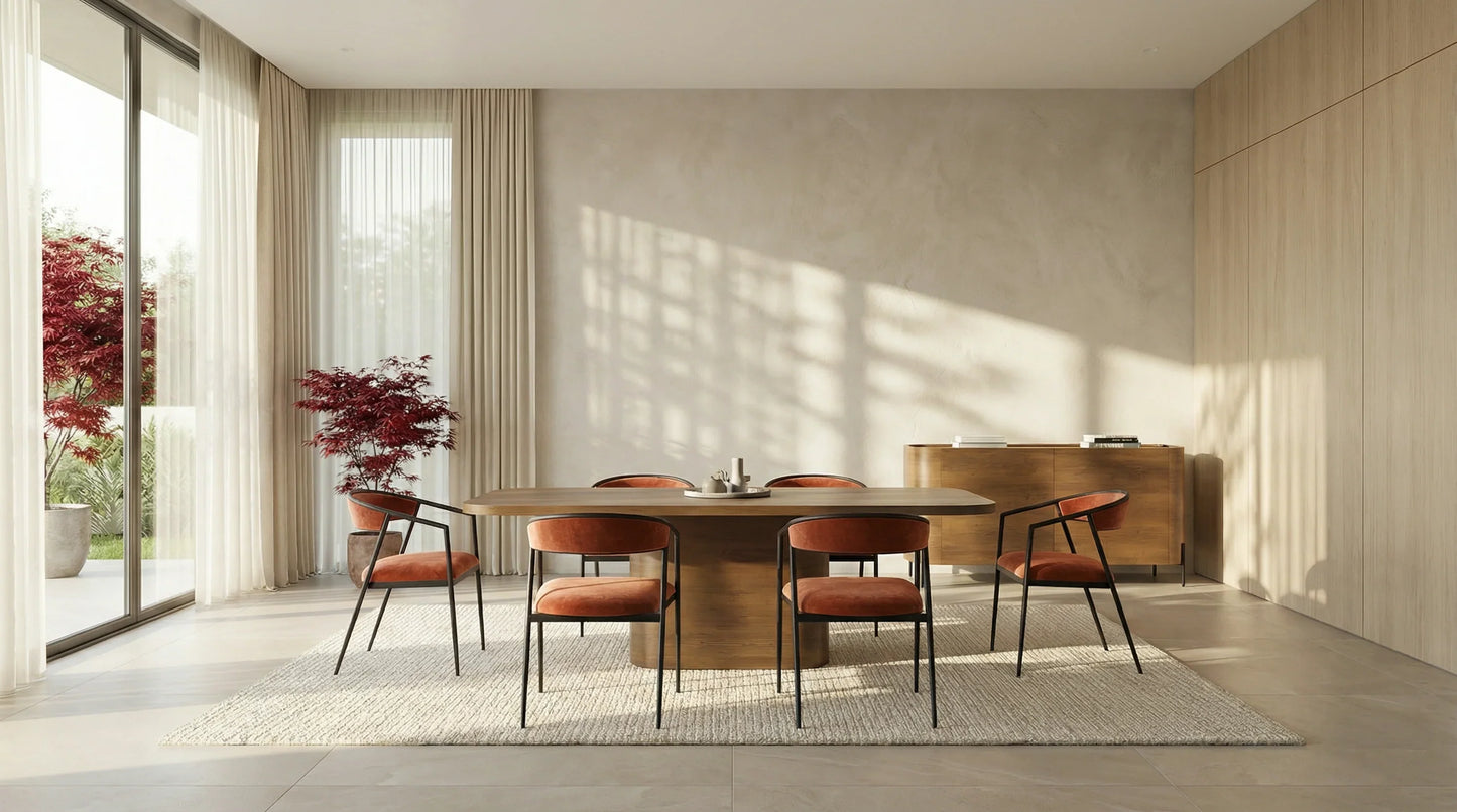Atom Dining Table - Chocolate Nougat
