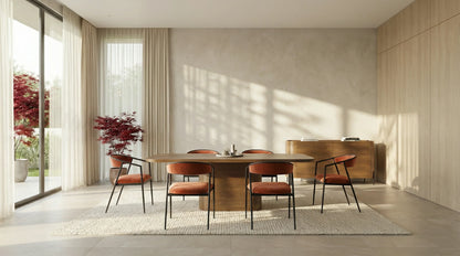 Atom Dining Table - Chocolate Nougat