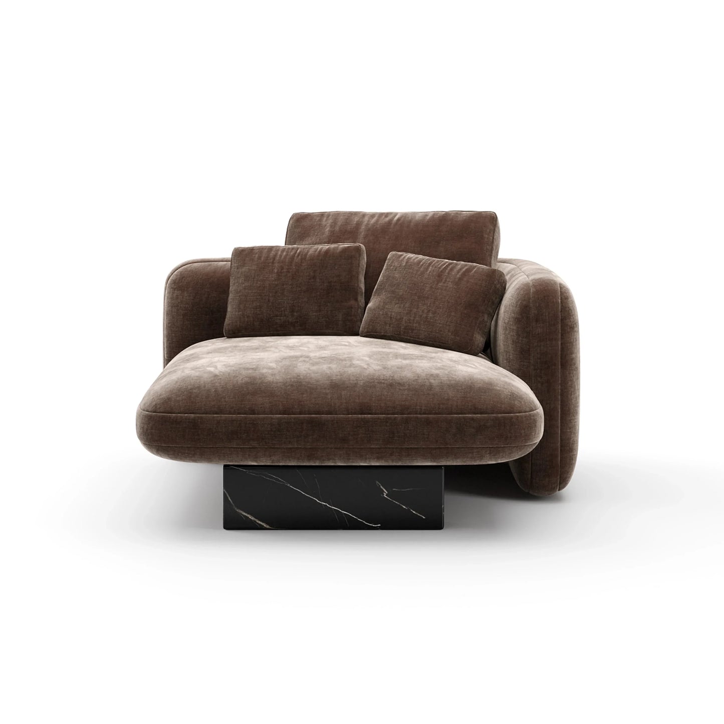 Overlap Raf Chaise Dark Taupe