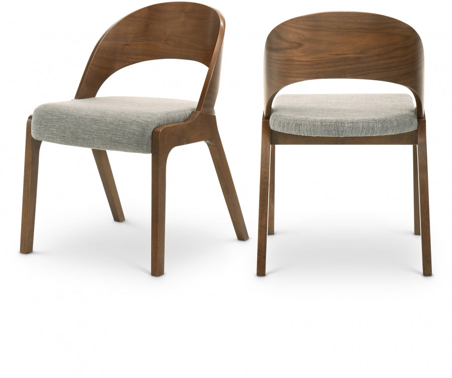 Woodson Linen Textured Fabric Upholstered Dining Chair - Grey