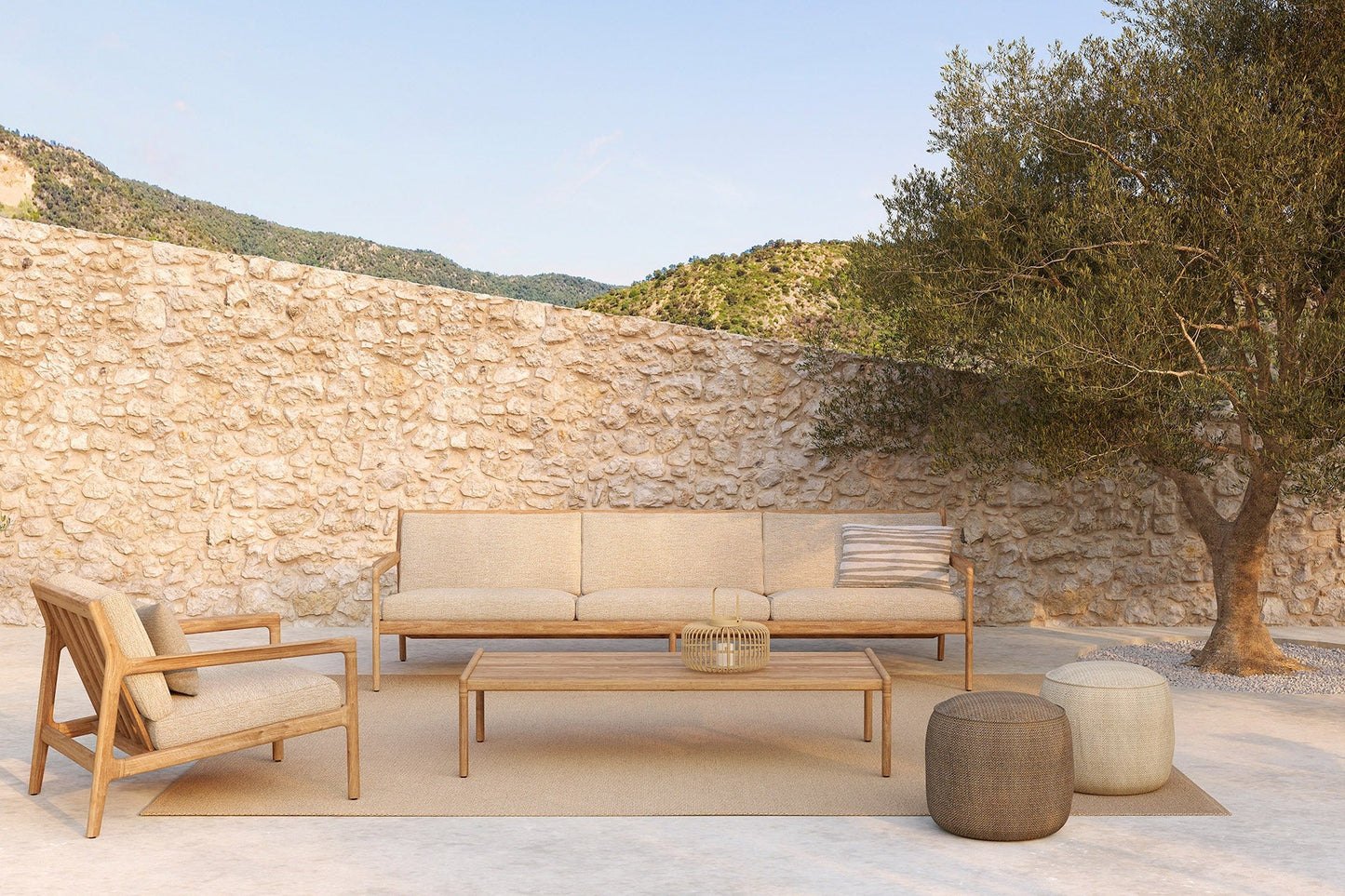 Mocha Donut Outdoor Pouf